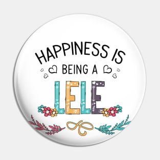 Happiness Is Being A Lele Wildflowers Valentines Mothers Day Pin