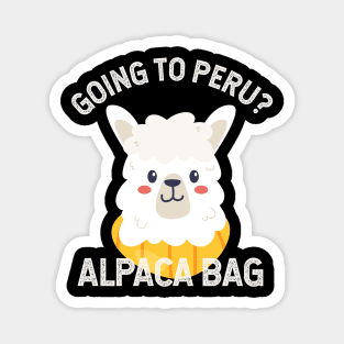 Going to Peru? Alpaca bag Magnet