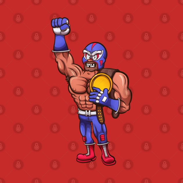 Cartoon Mexican Wrestler by TheMaskedTooner