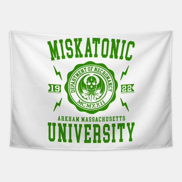 CTHULHU - MISKATONIC UNIVERSITY Tapestry by ShirtFace