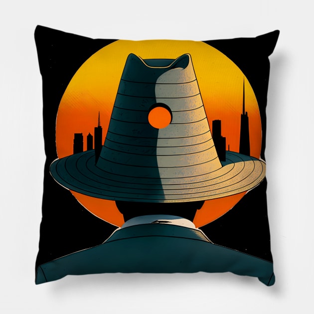 Conspiracy Theorist No. 1 on a Dark Background Pillow by Puff Sumo