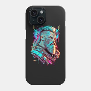 Neon Cyberpunk Viking - V1.07 Phone Case