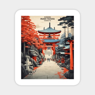 Fushimi Inari Shrine Japan Vintage Poster Tourism Magnet