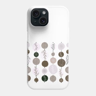 abstract circles pattern rose brown color Phone Case