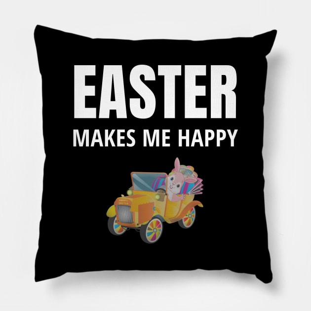 Easter makes me happy Pillow by InspiredCreative