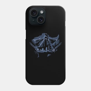 Charred and fused sci-fi armor helmet Phone Case