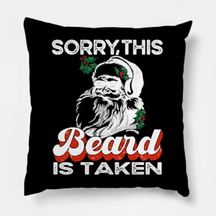 Men's Sorry This Beard is Taken Christmas Funny Santa Beard Pillow