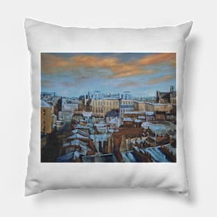 Rooftops of Paris. Pillow