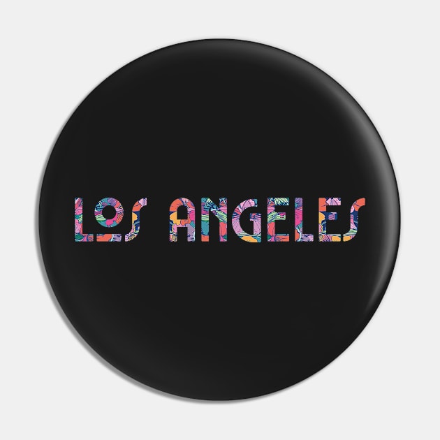 Los Angeles Floral - Dark Pin by nathancowle