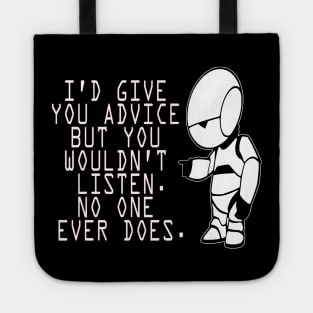 Marvin Advice - Hitchhikers Guide to the Galaxy Tote