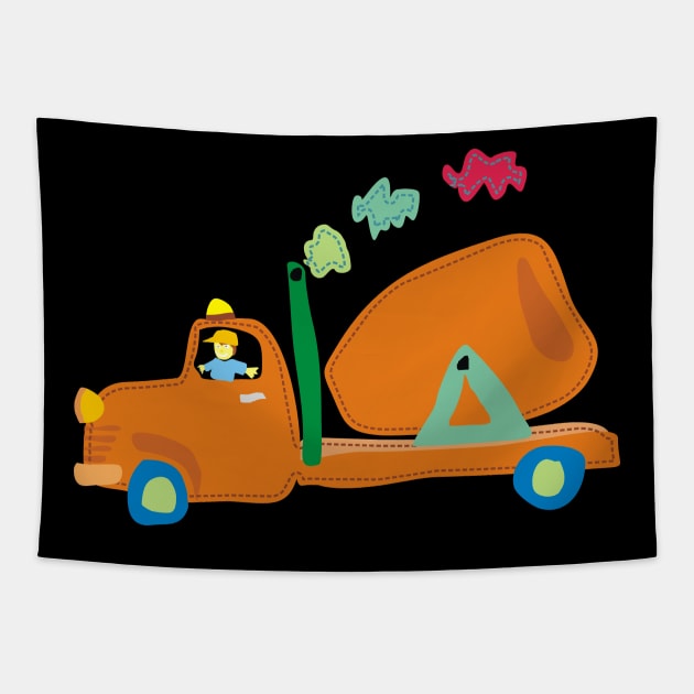 toddler mixer truck Tapestry by osvaldoport76