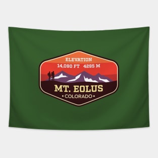 Mount Eolus Colorado - 14ers Mountain Climbing Badge Tapestry