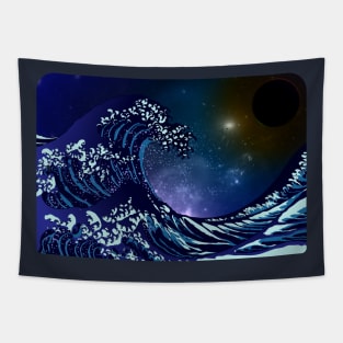 Under the Wave off Kanagawa Black Hole Tapestry