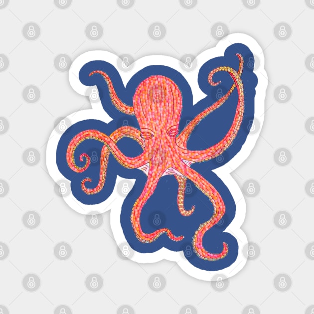 Giant Pacific Octopus Magnet by LuvbuzzArt