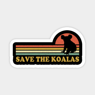 Save the Koala Vintage Retro Bear Animal Lovers Gift Magnet