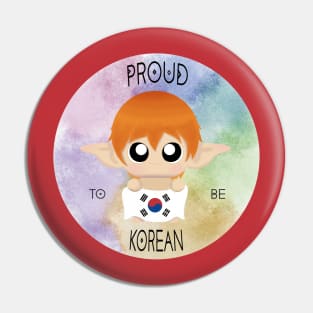 Proud to be Korean (Sleepy Forest Creatures) Pin