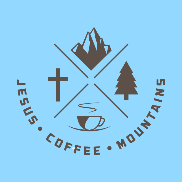 Jesus-Coffee-Mountains T-shirt by adcastaway