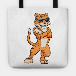Cool tiger with sunglasses Tote