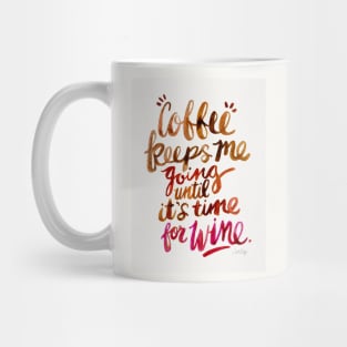 Wine and Coffee Drinker Coffee Mug Love Caffeine Addict Best Friend Gift 