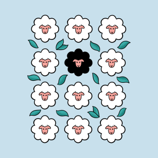 FLOWER BLACK SHEEP T-Shirt