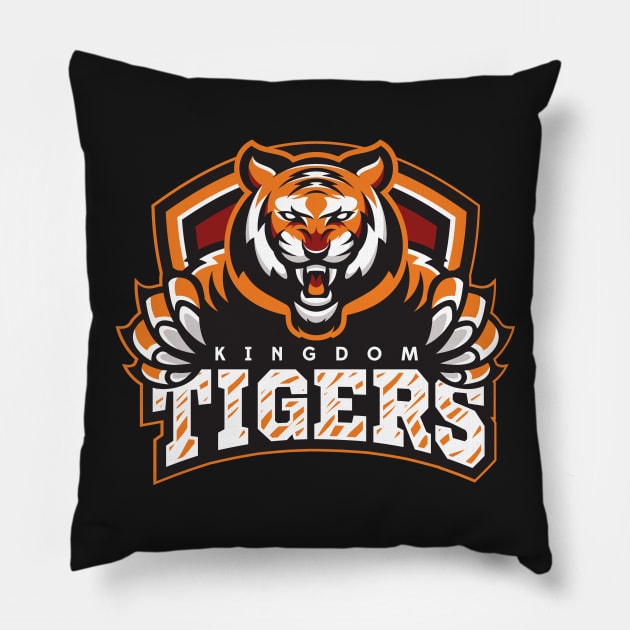 Kingdom Tigers Pillow by CoDDesigns