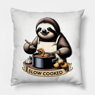 Slow cooked - sloth is a great chef Pillow