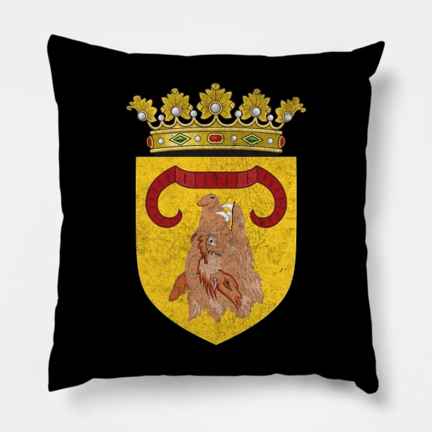 Abruzzo Citra / Kingdom of Napoli Faded Style Design Pillow by DankFutura