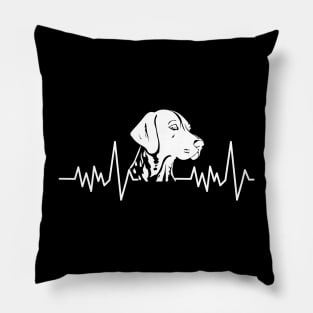 German Shorthaired Pointer Heartbeat Pillow