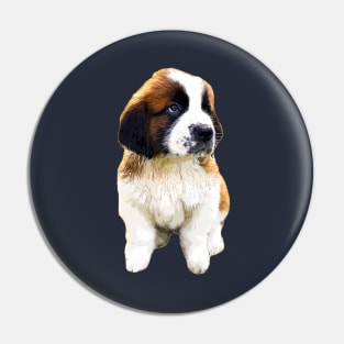 St Bernard Cute Puppy Dog Pin