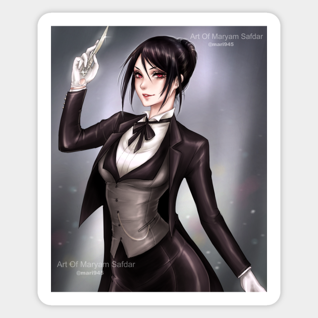 One Hell Of A Butler Sebastian Michaelis Gender Bender Sticker Teepublic