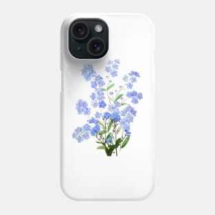 blue forget me not 2024 Phone Case