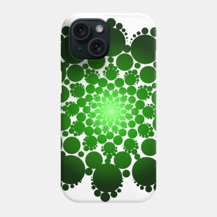 green dotted mandala Phone Case