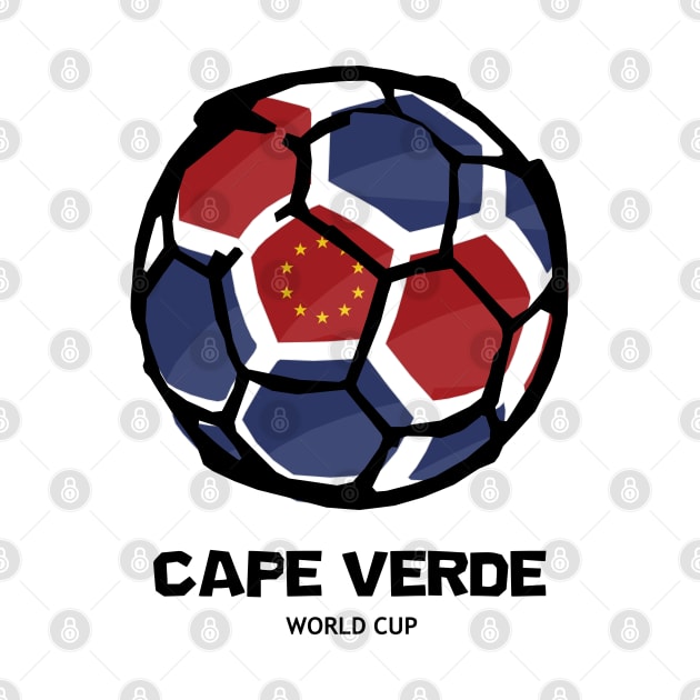 Cape Verde Football Country Flag by KewaleeTee