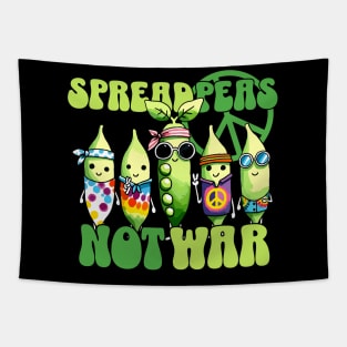 Spread Peas not War Hippy Spead Peace not War Design Tapestry