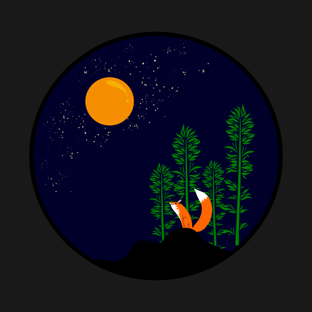 The Fox and The Moon by speakspeakspeak16