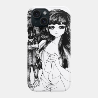 Drawing of Long Hair Girl 2010 Phone Case