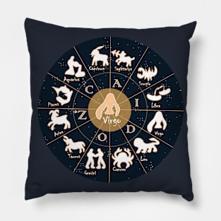 Virgo, Zodiac, Astrology, Horoscope, Stars, Sun-and-moon. Birthday, Valentines-day, Holidays, Pillow