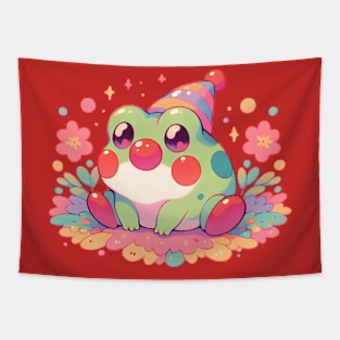 Cute Clown Frog Tapestry