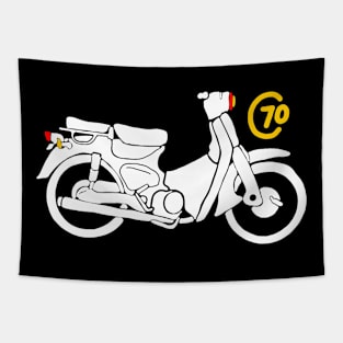 old motorcycle slow rider Tapestry