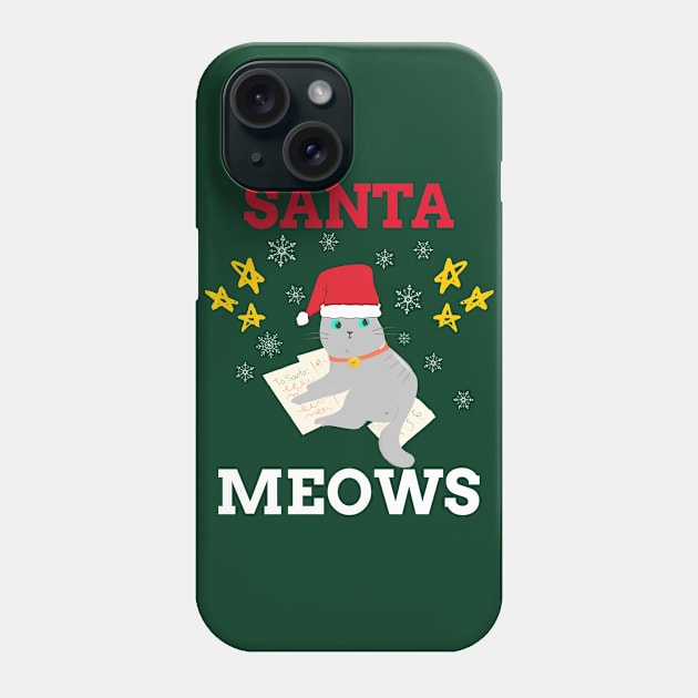 Santa meows ! Phone Case by Marius Andrei Munteanu