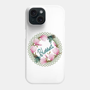 Blessed - Magnolia And Butterflies Phone Case