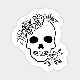 Floral skull Magnet
