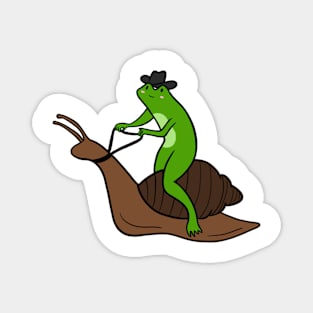 Cowboy Frog and Snail Steed Magnet