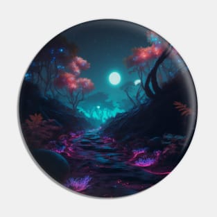 Magical world in night Pin