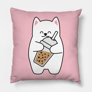 Boba Tea lover kitty Pillow