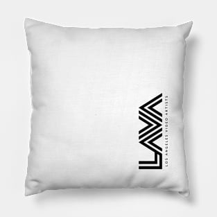 LAVA logo vert // black Pillow