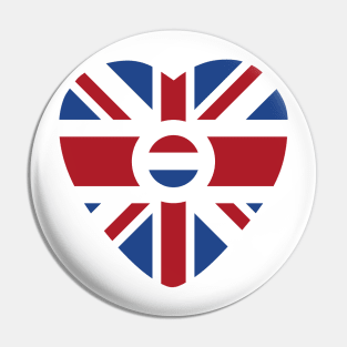 British Dutch Multinational Patriot Flag Series (Heart) Pin