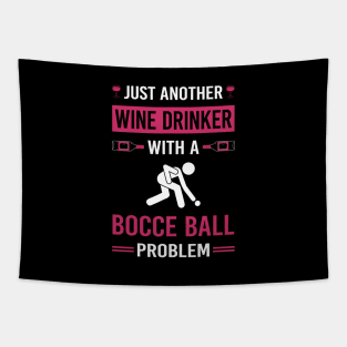 Wine Drinker Bocce Ball Bocci Boccie Tapestry