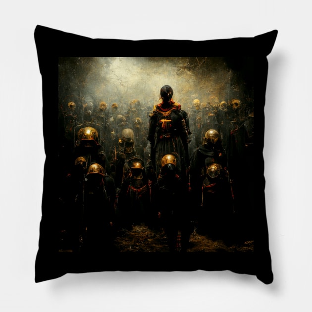 Dark army of hoplites Pillow by Classical