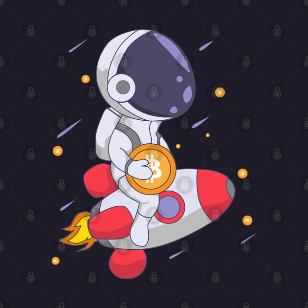 Astronaut bring Bitcoin to the moon by Nashesa.pol